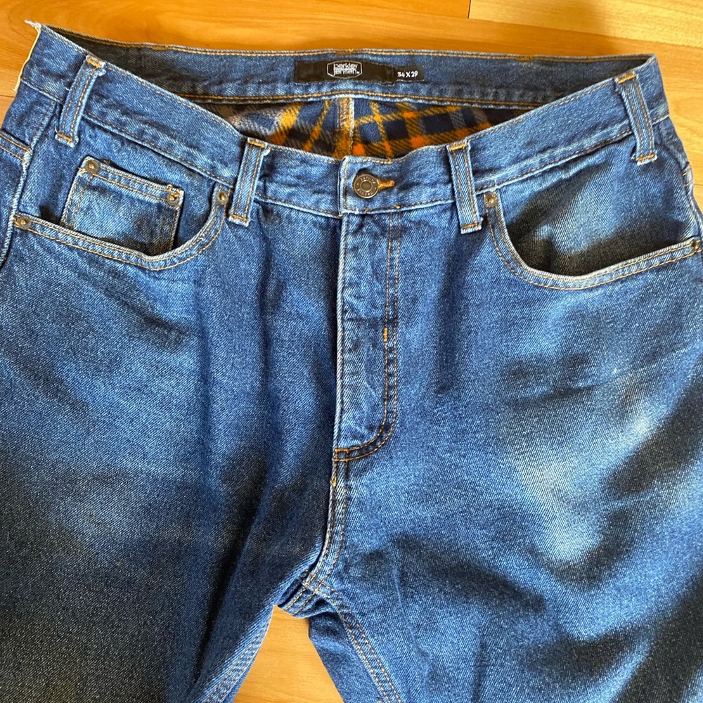 Men's Berkley Jensen Flannel Lined Blue Jeans